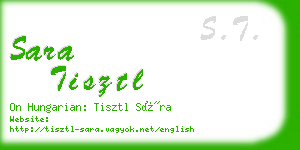 sara tisztl business card